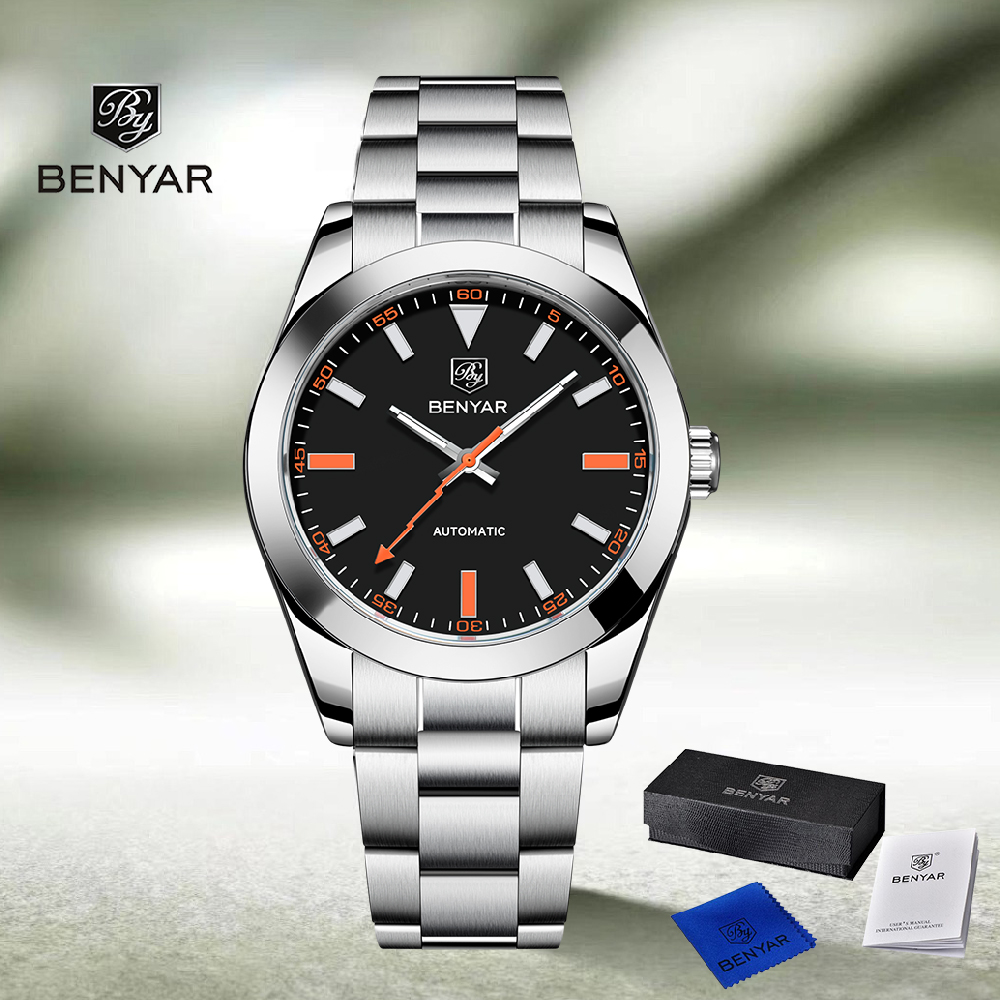 Mens Mechanical Watch - 2026 Yeni BENYAR DESIGN Marka Erkek