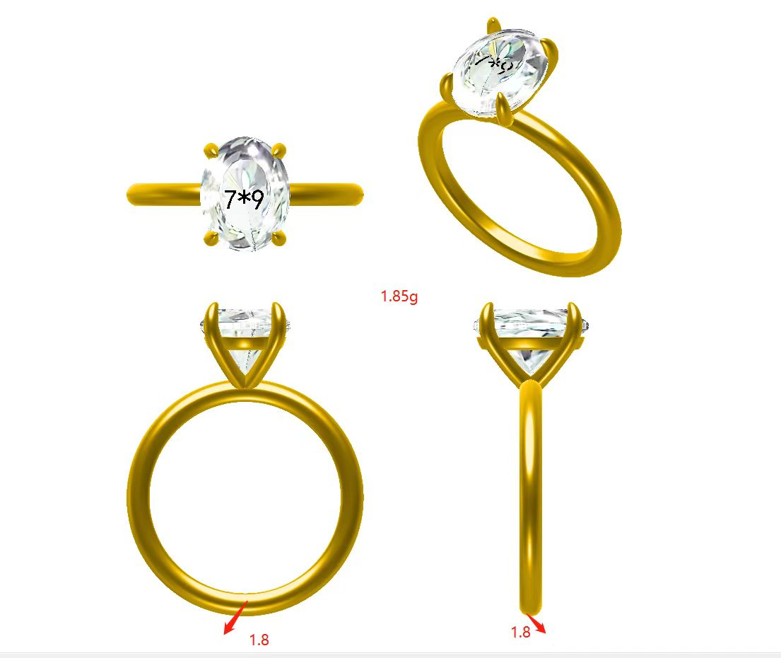 Moissanite Ring - Smyoue Özelleştirilmiş ürünler Özelleştirilmiş ürünler Özelleştirilmiş