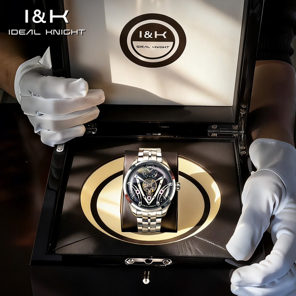 Mens Mechanical Watch - IDEAL KNIGHT 6821 Marka orijinal otantik