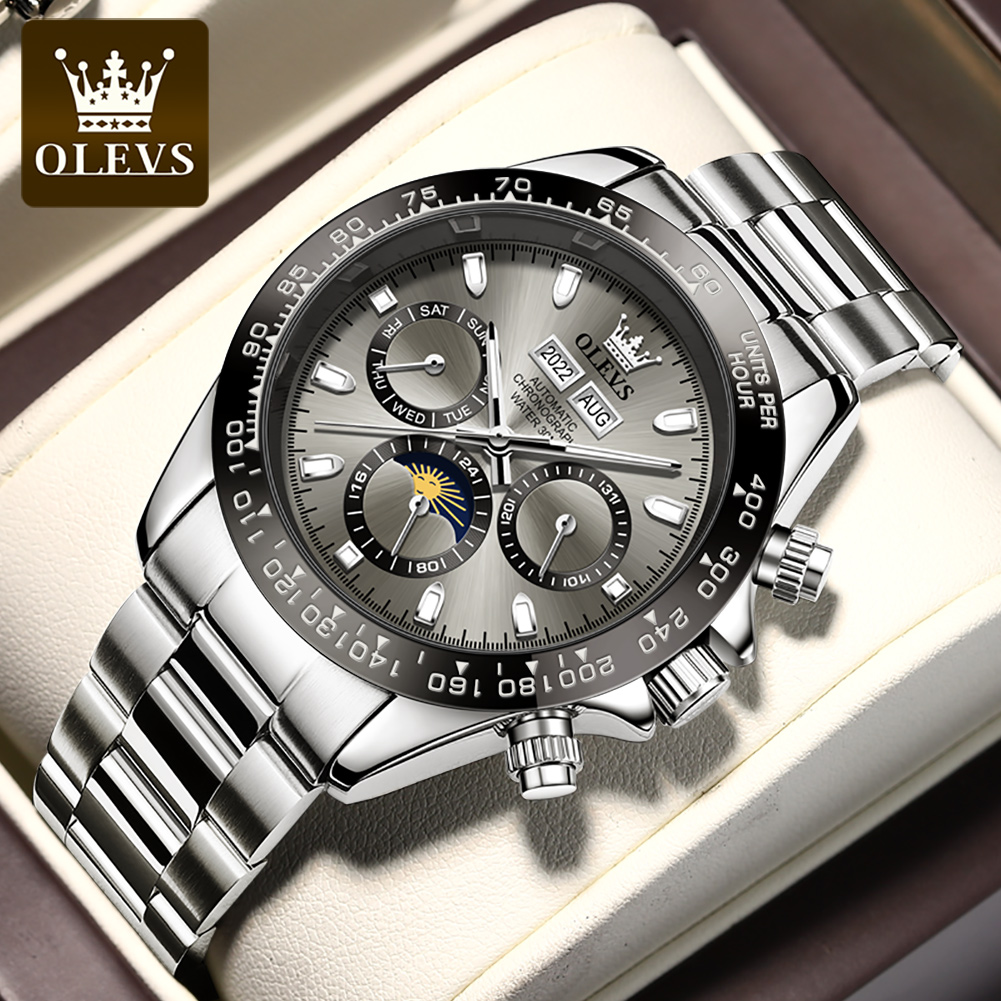 Rolex Watch Datejust - OLEVS 6654 Lüks Erkek Saat Chronograph
