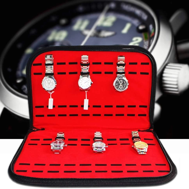 Jewelry Watches Box - 20 Bölmeli Saat Saklama Çantası Kullanışlı