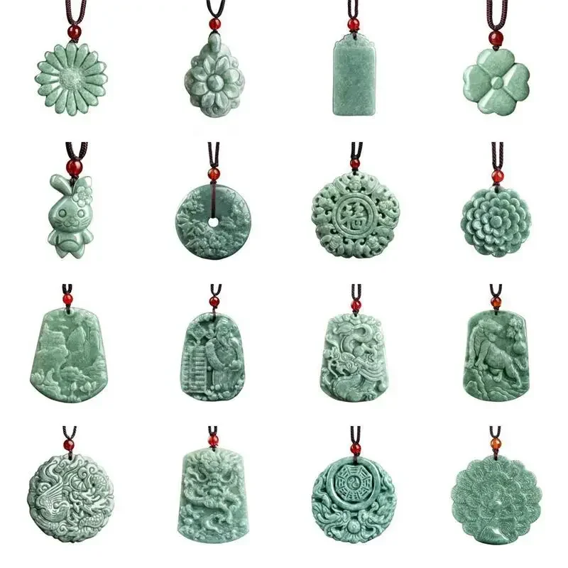 Luxury Gifts Jewelry & Watches Namfleg Mostar - Yeşil birmanya Jadeite kolye tasarımcı moda