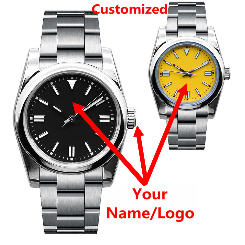 Mens Mechanical Watch - Özel Logo Erkek Saati Safir Lüks