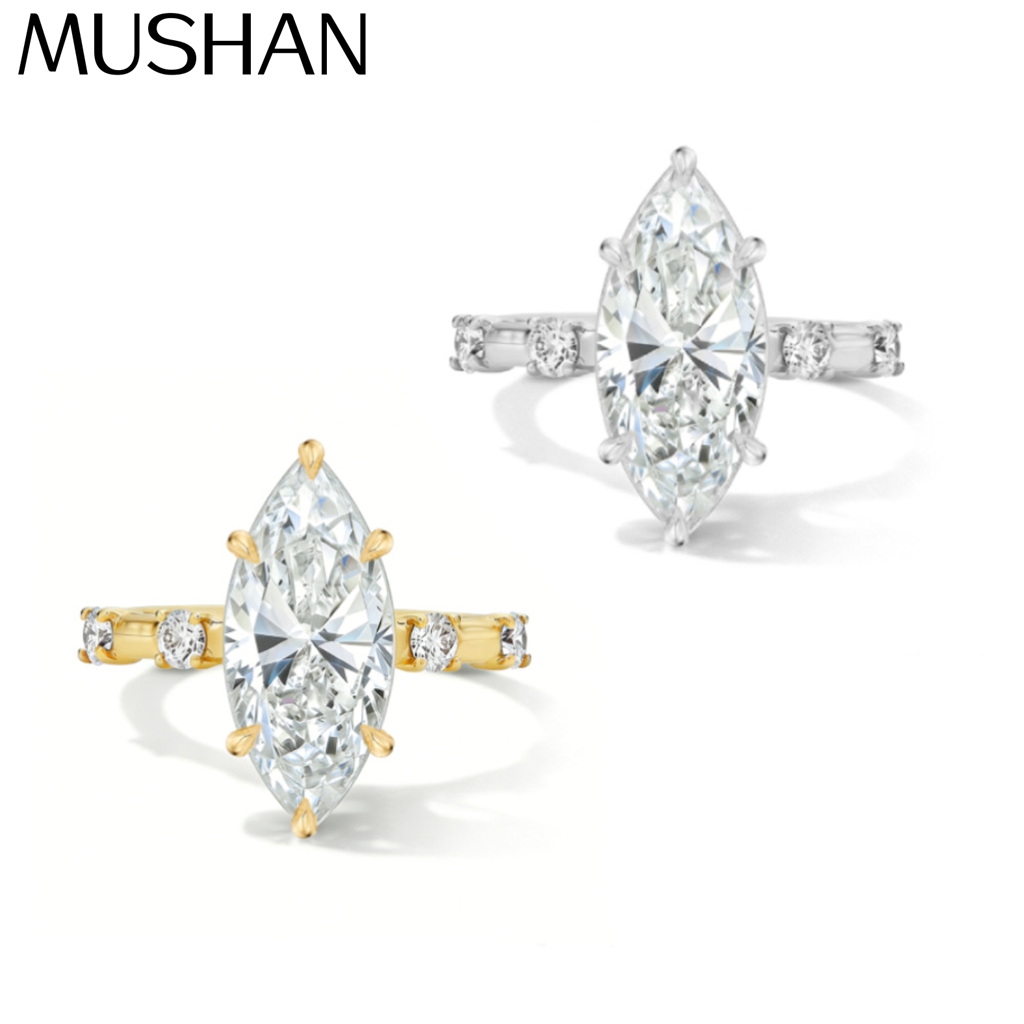Moissanite Ring - MUSHAN Özel Takı 925 Ayar Gümüş