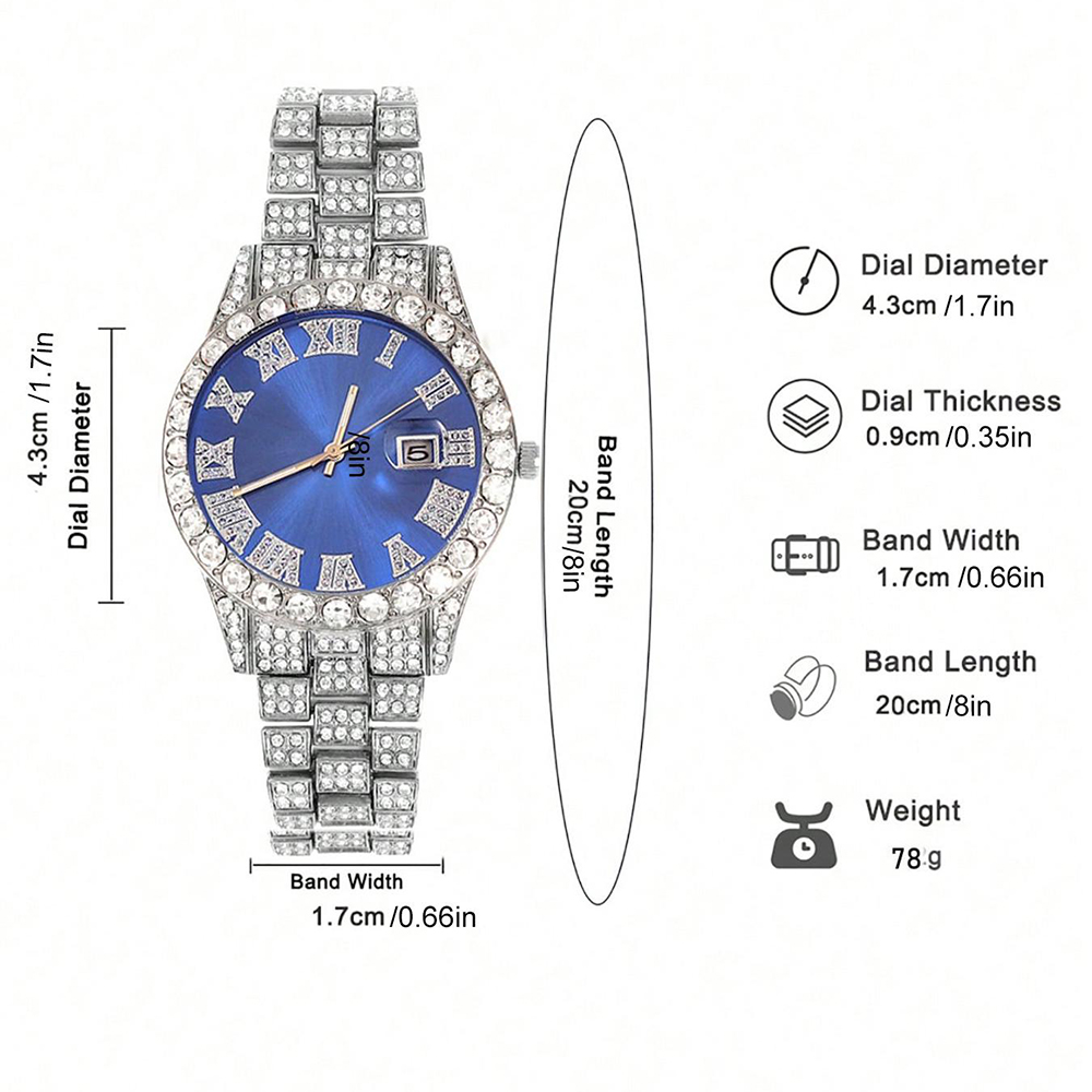 15mm Hip Hop Küba Zinciri Seti - Icebox Jewelry Watches incelemesi ve fiyatı