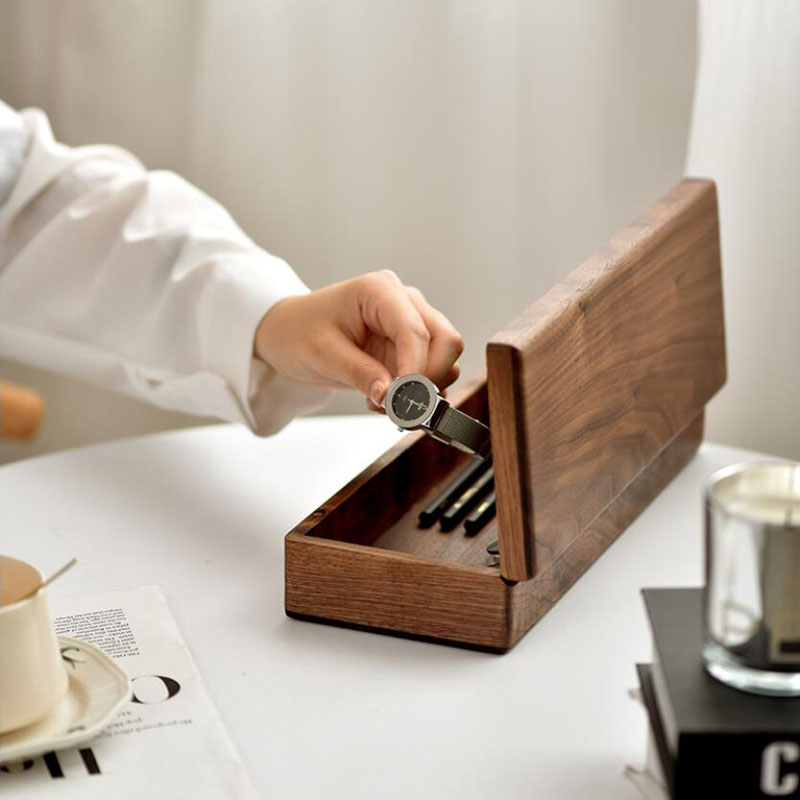 Siyah ceviz high-end masaüstü  - Jewelry Watches Box incelemesi ve fiyatı