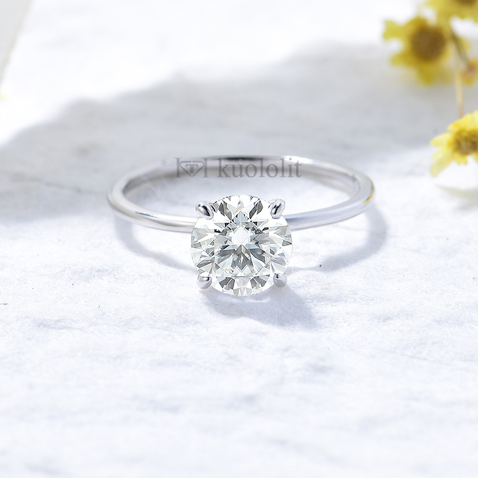 1CT‑2CT Yuvarlak Kesim 8.0mm D - Moissanite Ring incelemesi ve fiyatı